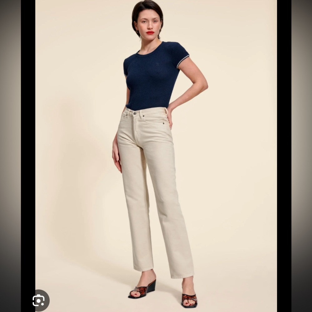 Rouge Paris Germain Jeans in Cream Size 27